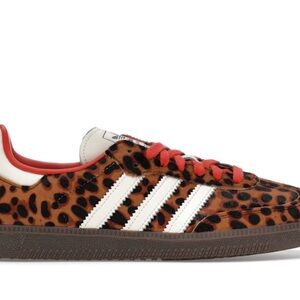 adidas Animal Print Sneakers with Red Highlights